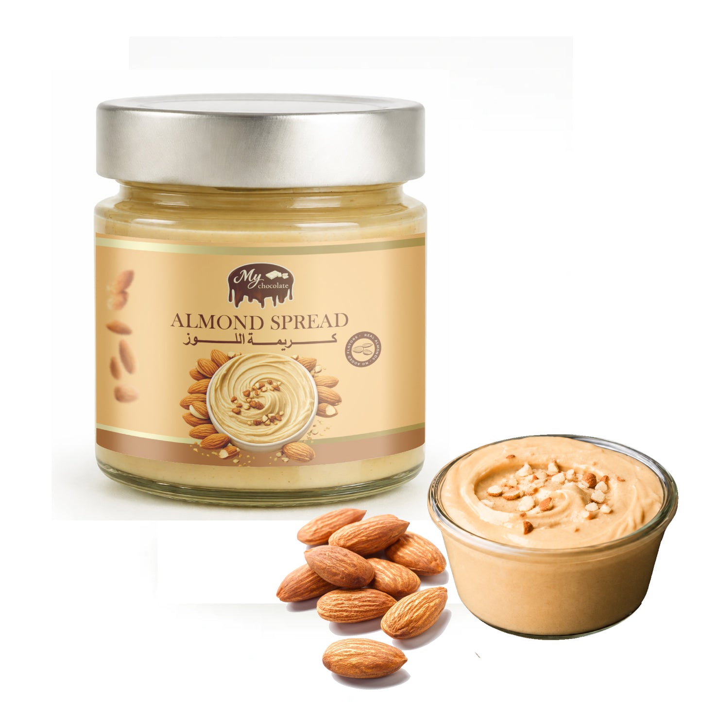 Almond Spread Jar 220g – Creamy Premium Almond Spread My Chocolate