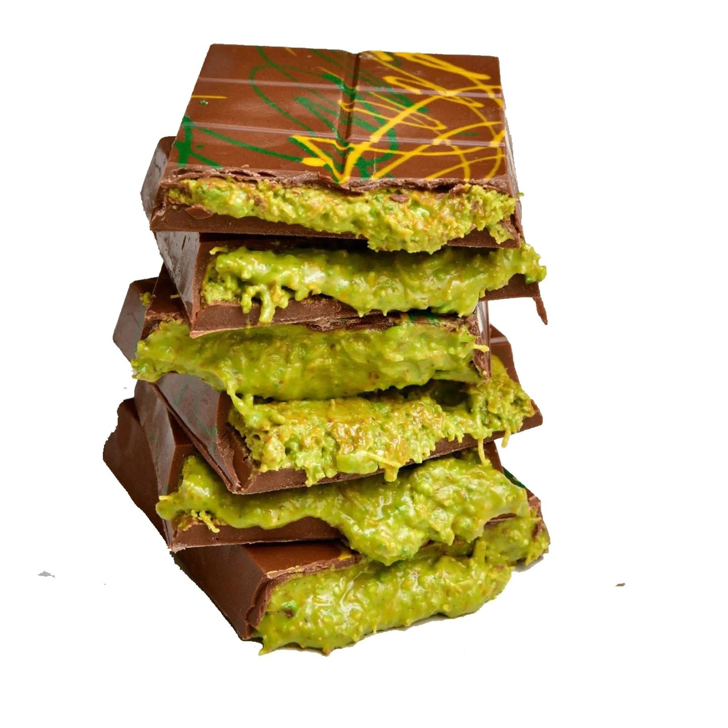 Dubai Signature Combo – Kunafa Pistachio Chocolate & Choco Stick Pistachio (4 Packs + 1 Free Pouch) My Chocolate