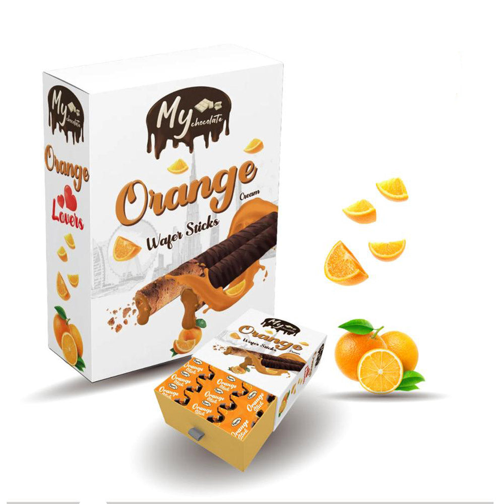 Premium Orange Wafer Roll Stick 200g – Chocolate Filled Delight