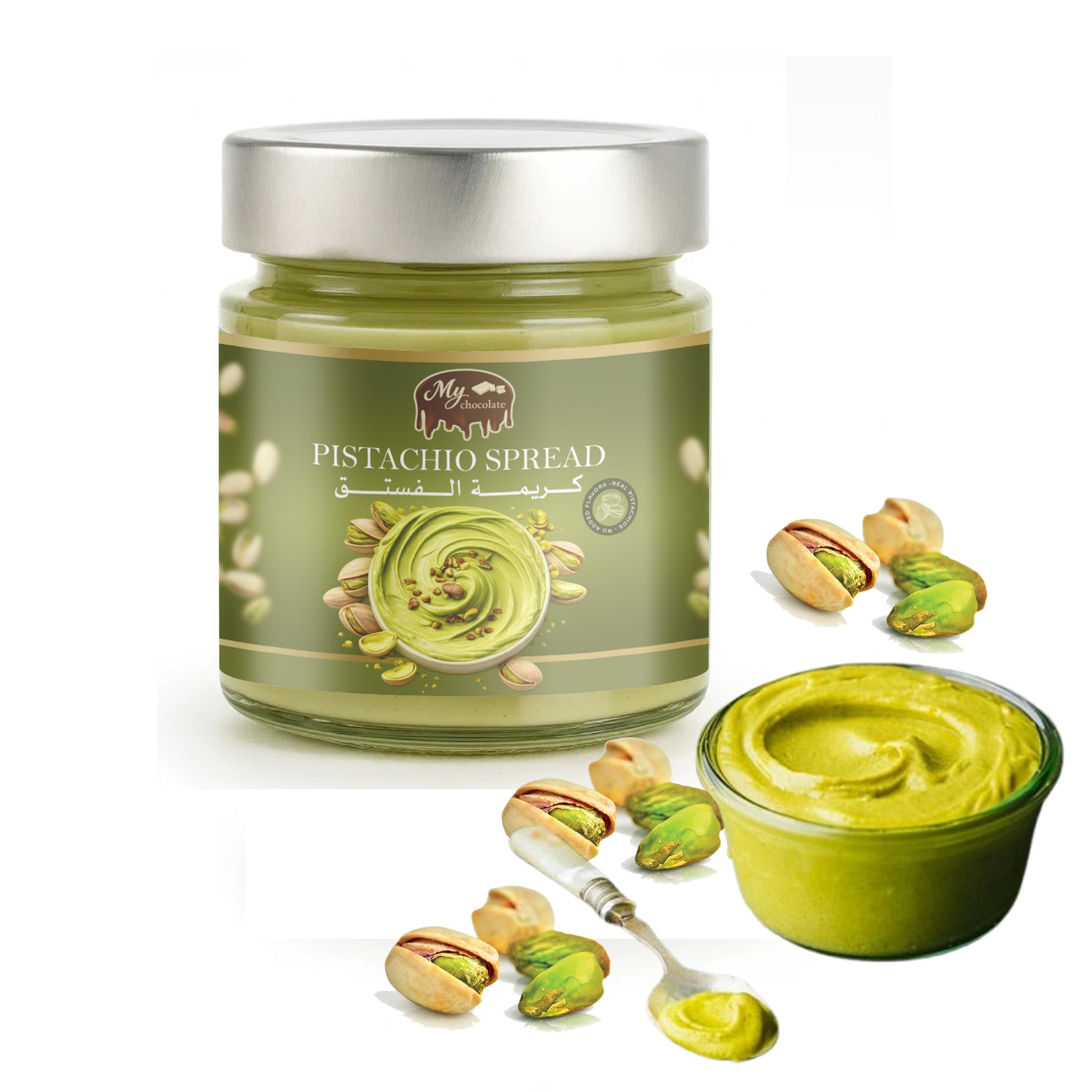 Pistachio Spread Jar 220g – Creamy Premium Pistachio Chocolate Spread My Chocolate