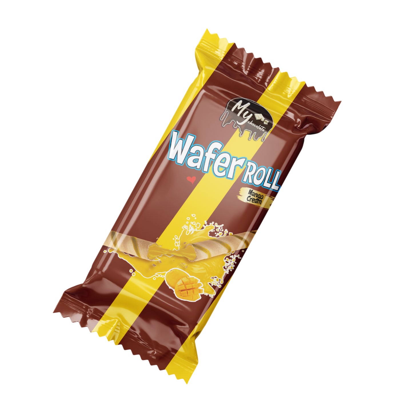 Wafer Roll Mango Cream 12g | Crispy Wafer Roll with Mango Cream My Chocolate