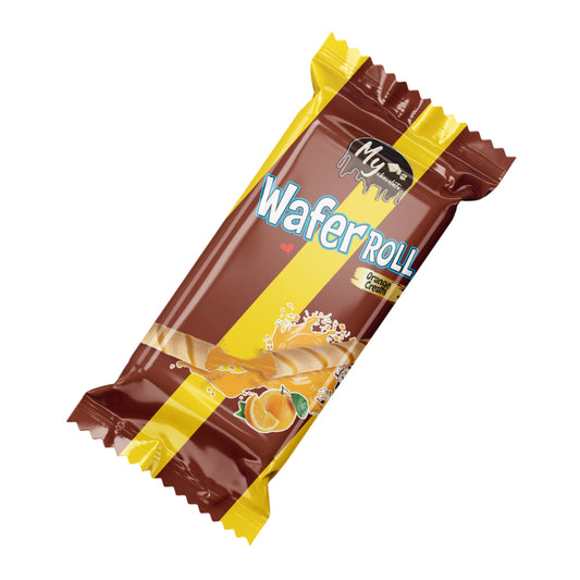 Wafer Roll Orange Cream 12g | Crispy Wafer Roll with Orange Cream My Chocolate