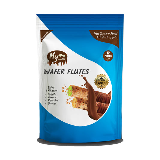 Crispy Wafer Flutes Filled with Creamy Pistachio Delight My Chocolate