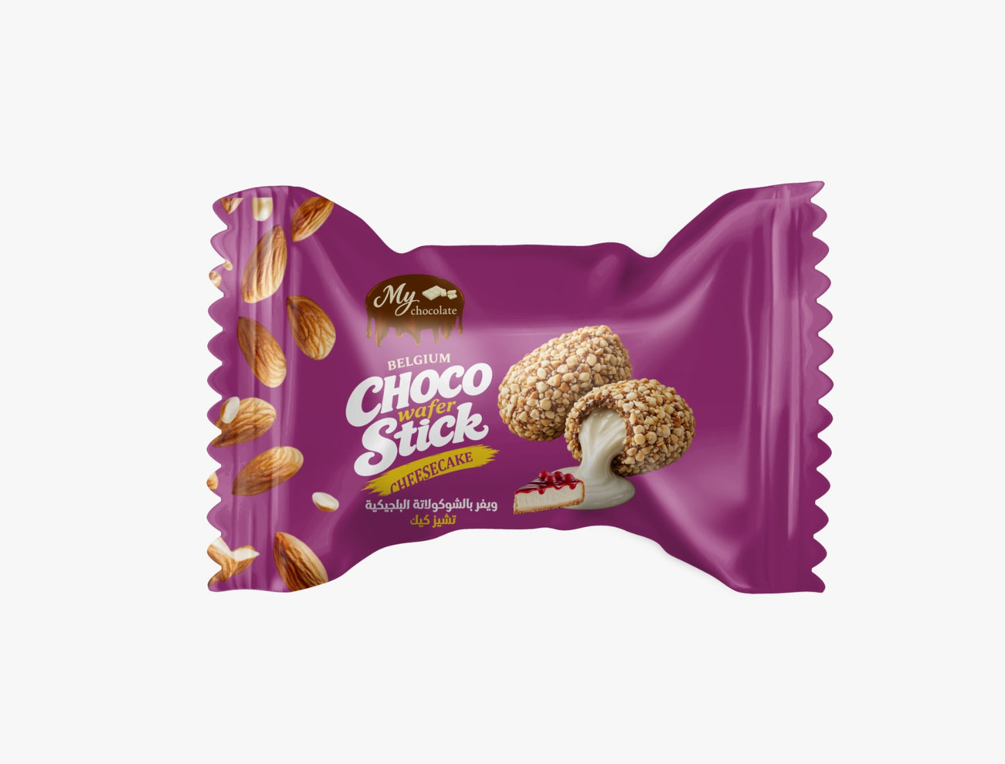 Cheesecake Choco Wafer Stick 1kg – Crispy Wafer with Creamy Cheesecake Filling My Chocolate