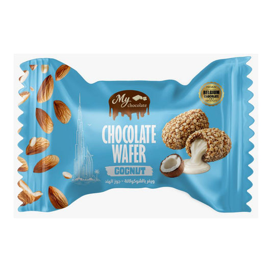 Coconut Cream Choco Wafer Stick 1kg – Chocolate Coated with Crushed Almonds My Chocolate