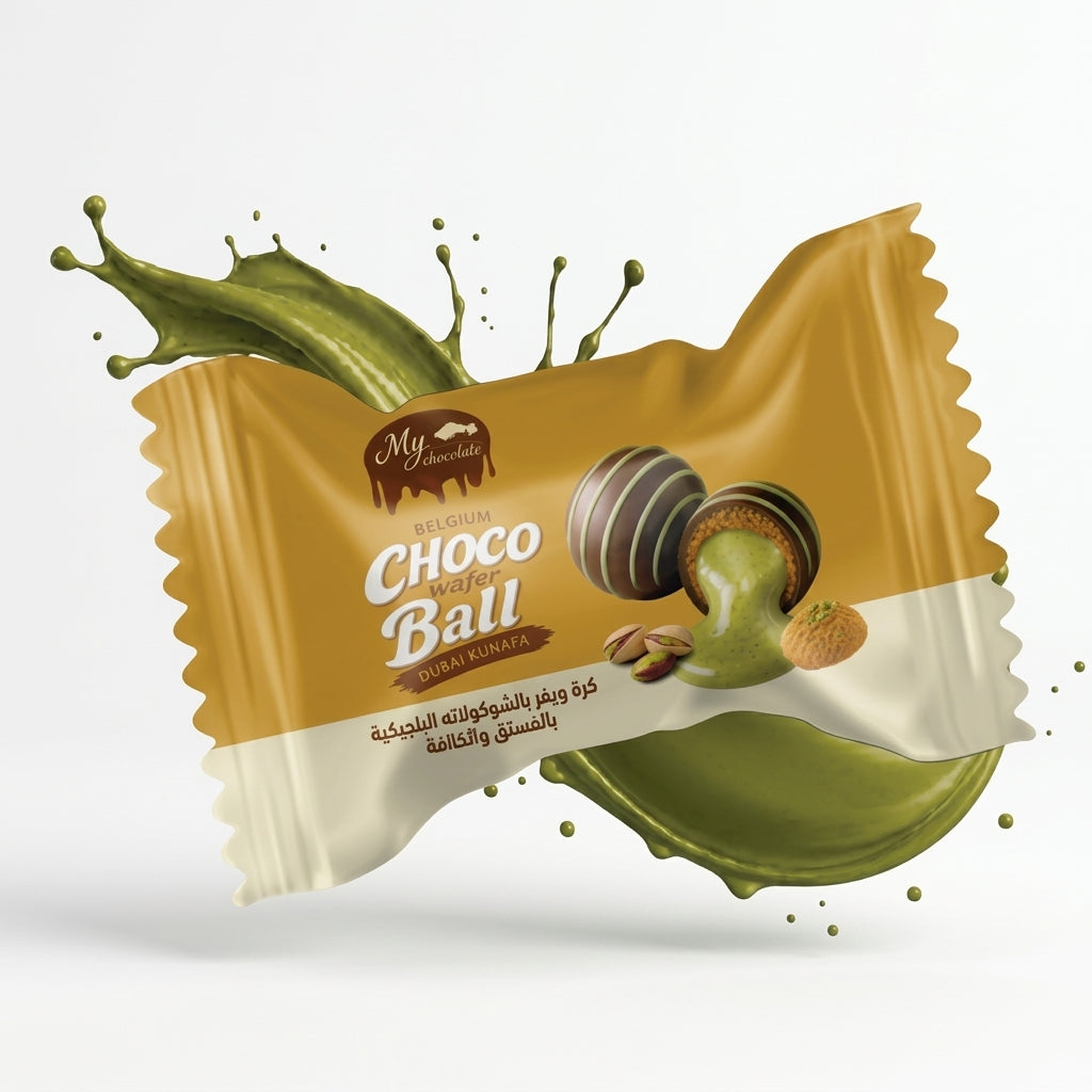 Kunafa Pistachio Chocolate Balls 1kg Pack – Now 50% Off | Made with Premium Paris Chocolate My Chocolate