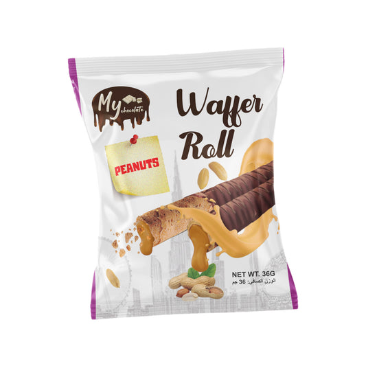 Wafer Roll Peanut Butter 4 Pcs Pack | Crispy Wafer with Creamy Peanut Filling